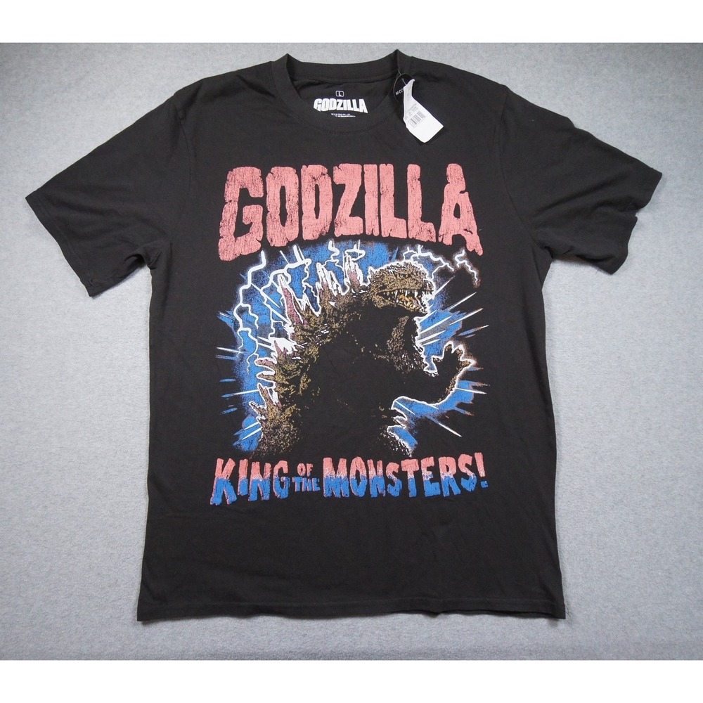Godzilla Shirt Mens Large Black King Of The Monsters Toho Ripple Junction Tee